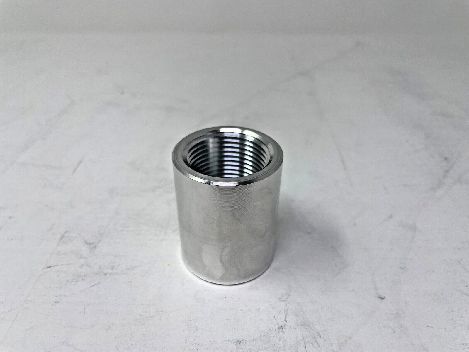 3/4" NPT Threaded Full Coupling Connector Alum 6061-T6 Schedule 40 Pipe Fitting