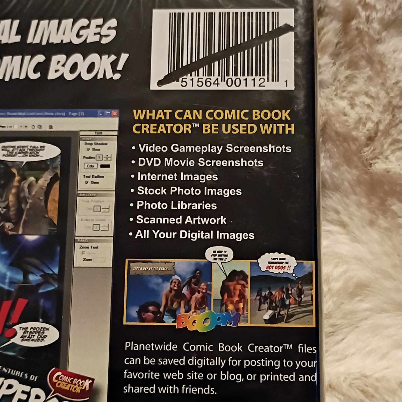 SEALED NEW Planetwide Games Comic Book Creator Software CD for Windows, English