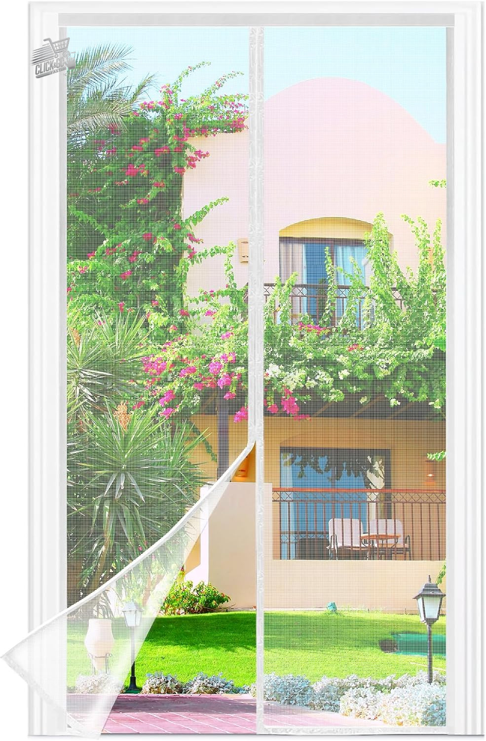 Magnetic Mosquito Net - 90 X 190CM Fine Net - WHITE, Window Door Mosquito Net