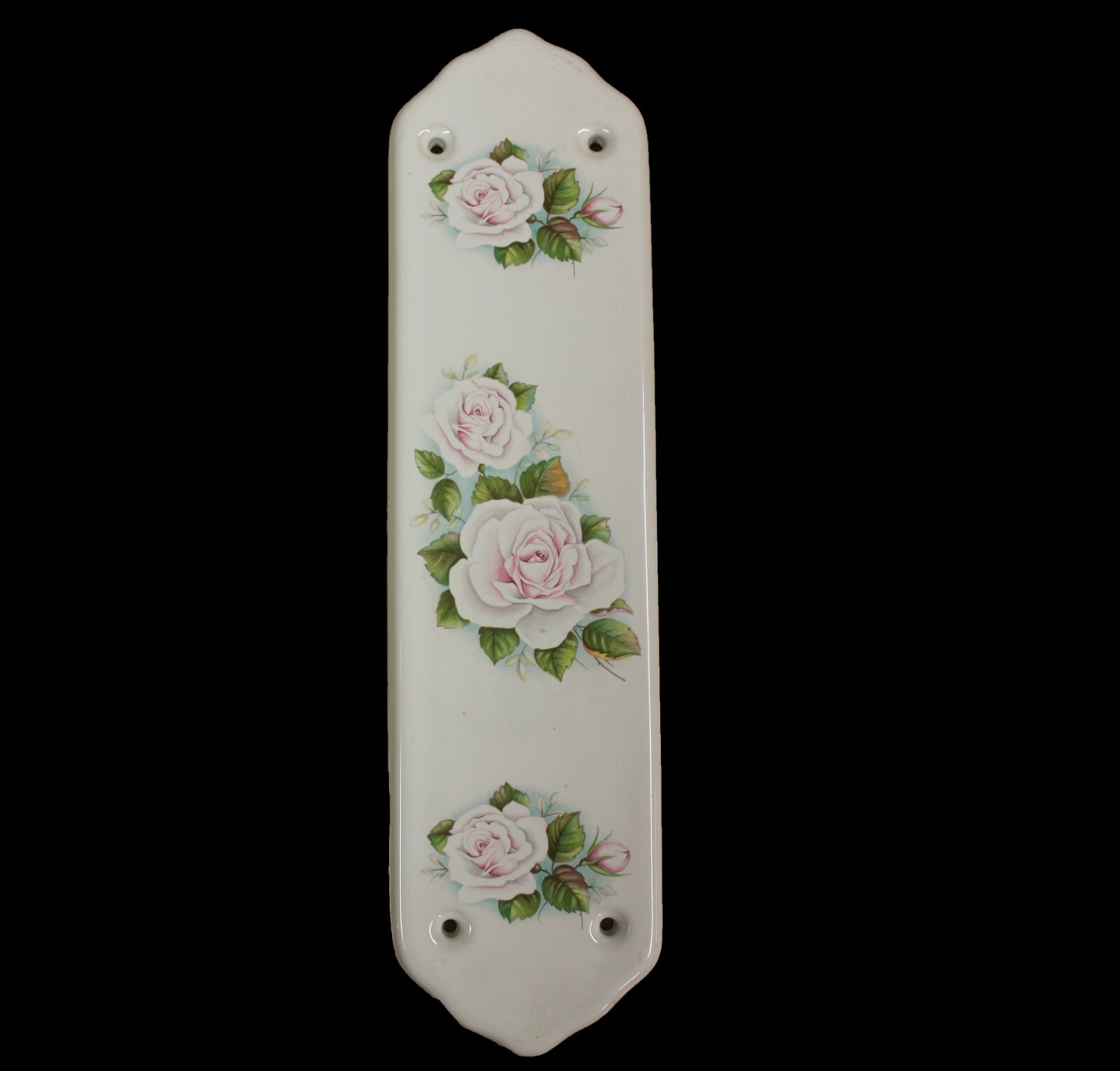 1 x White Porcelain Finger Plate White Rose Design