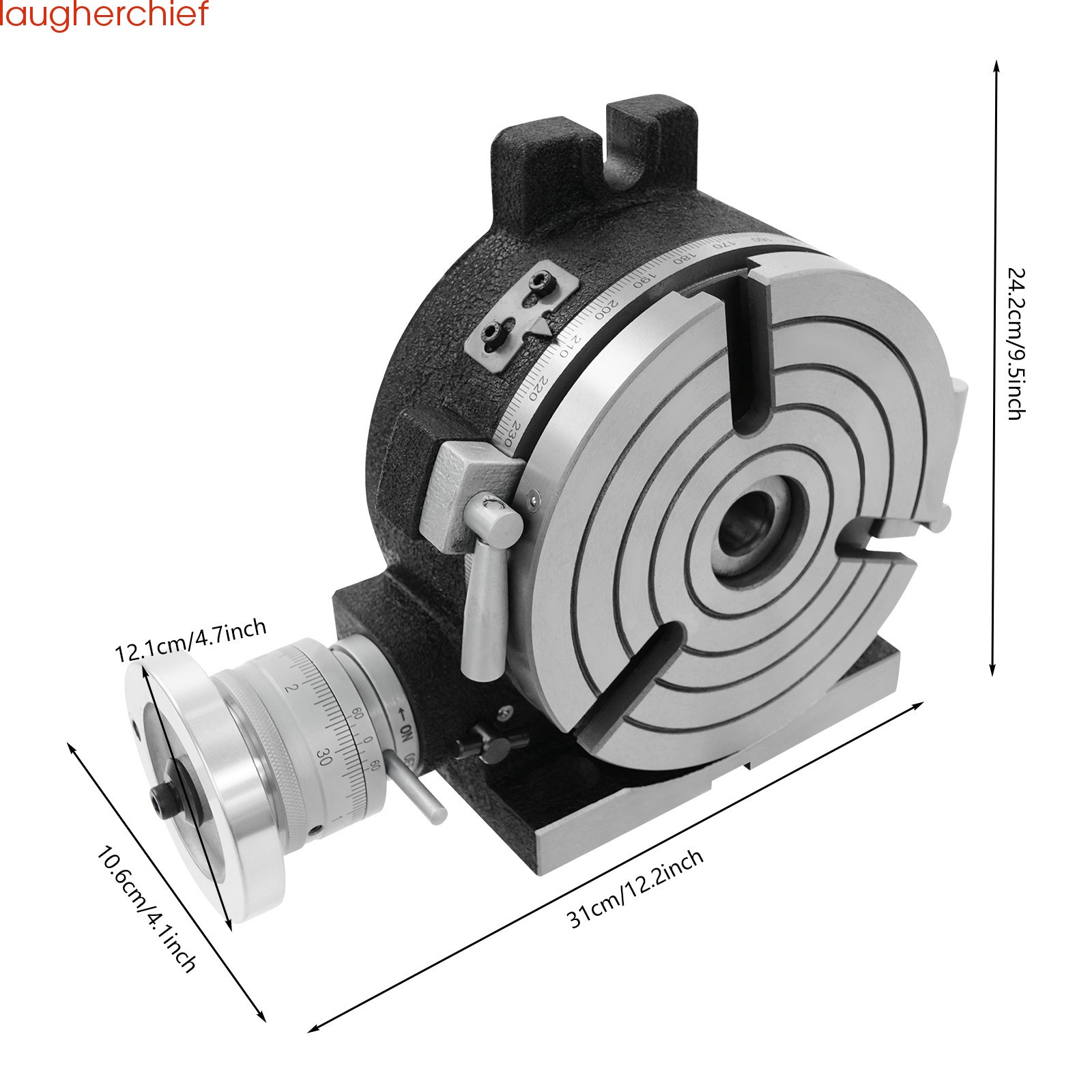 Precision-Adjustable Rotary Table, 3 T-Slots Rotary Table for Milling Machine