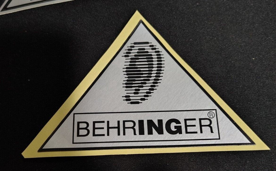 Behringer Decal- silver & black  aprox . 4" (triangular)
