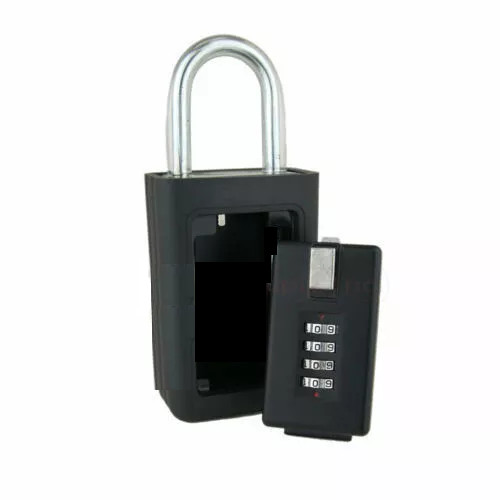 Digital 4 Wheel Lock Number Combination Hanging Lockbox Key Box Realtor Rental