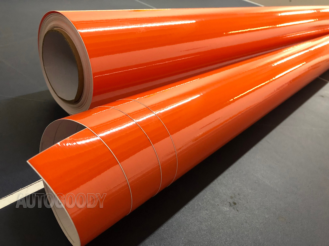 48" x 60" Super Gloss Orange Vinyl Film Wrap Sticker Air Bubble Free 4ft x 5ft