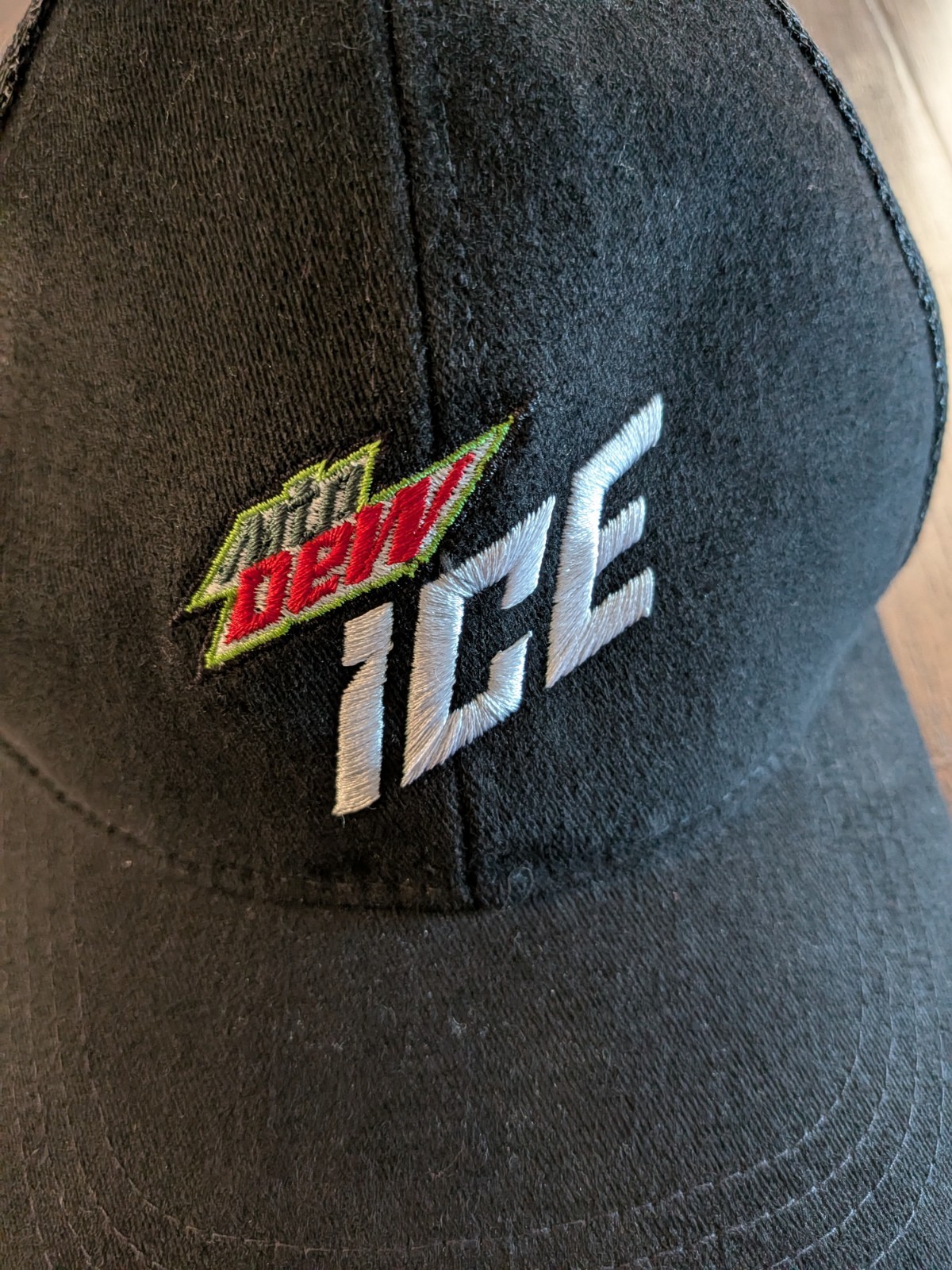 Mountain Dew Ice Hat Black Mesh Pre Owned
