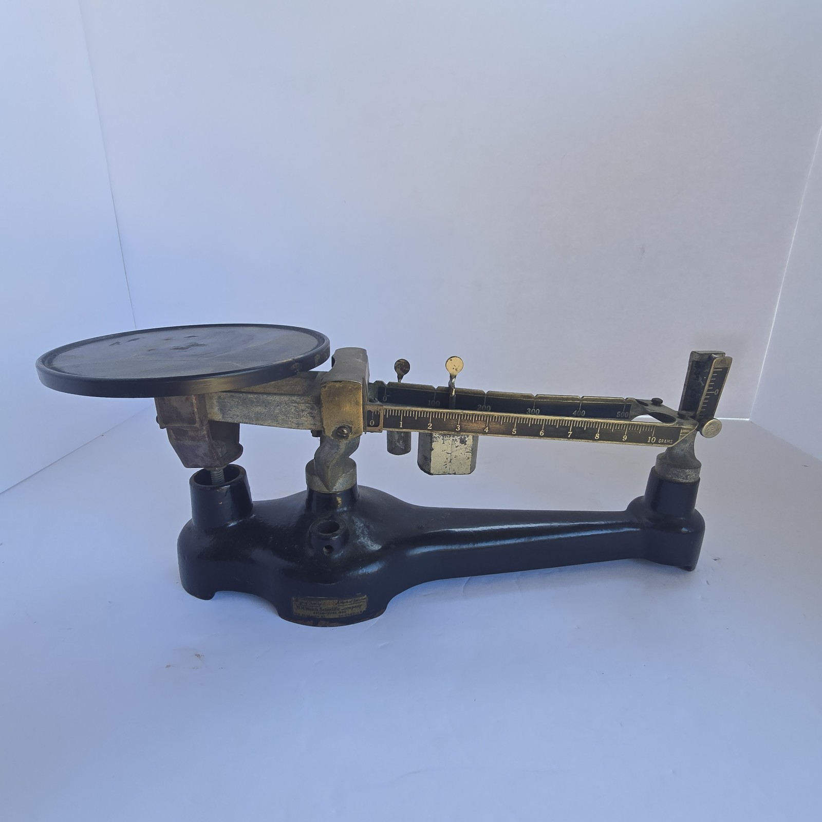 Vintage W.M. Welch Scientific Co Triple Beam Balance Laboratory Scale Chicago