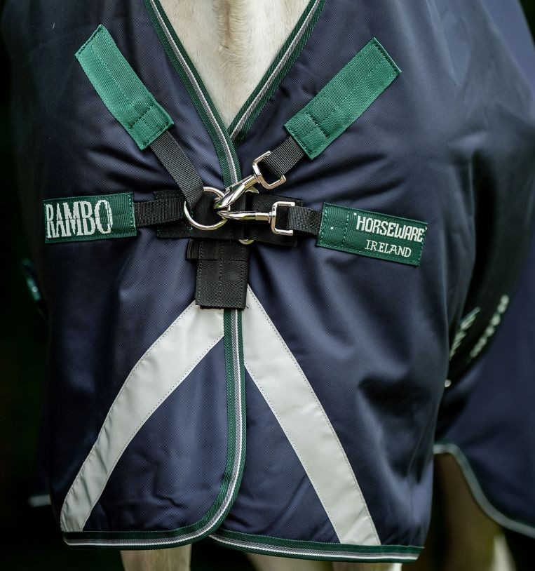 Rambo Wug Turnout Heavy 400g - Navy/Hunter/Silver