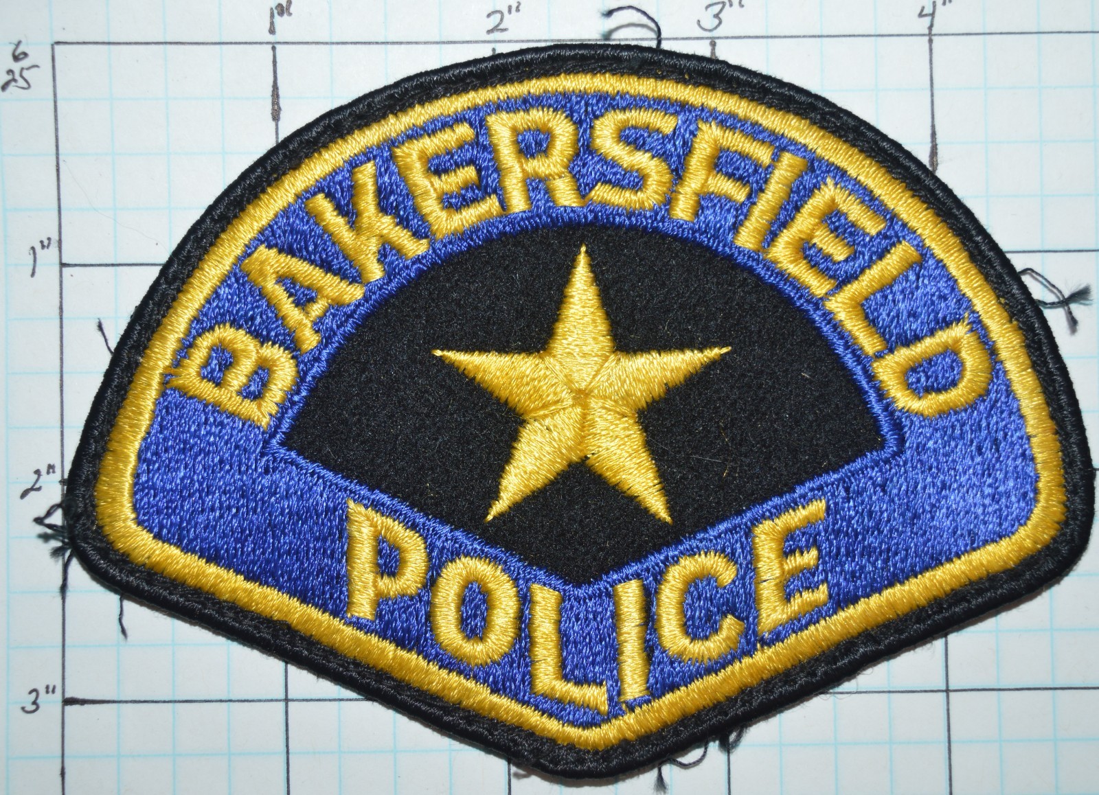 CALIFORNIA, BAKERSFIELD VINTAGE POLICE DEPT FELT PATCH