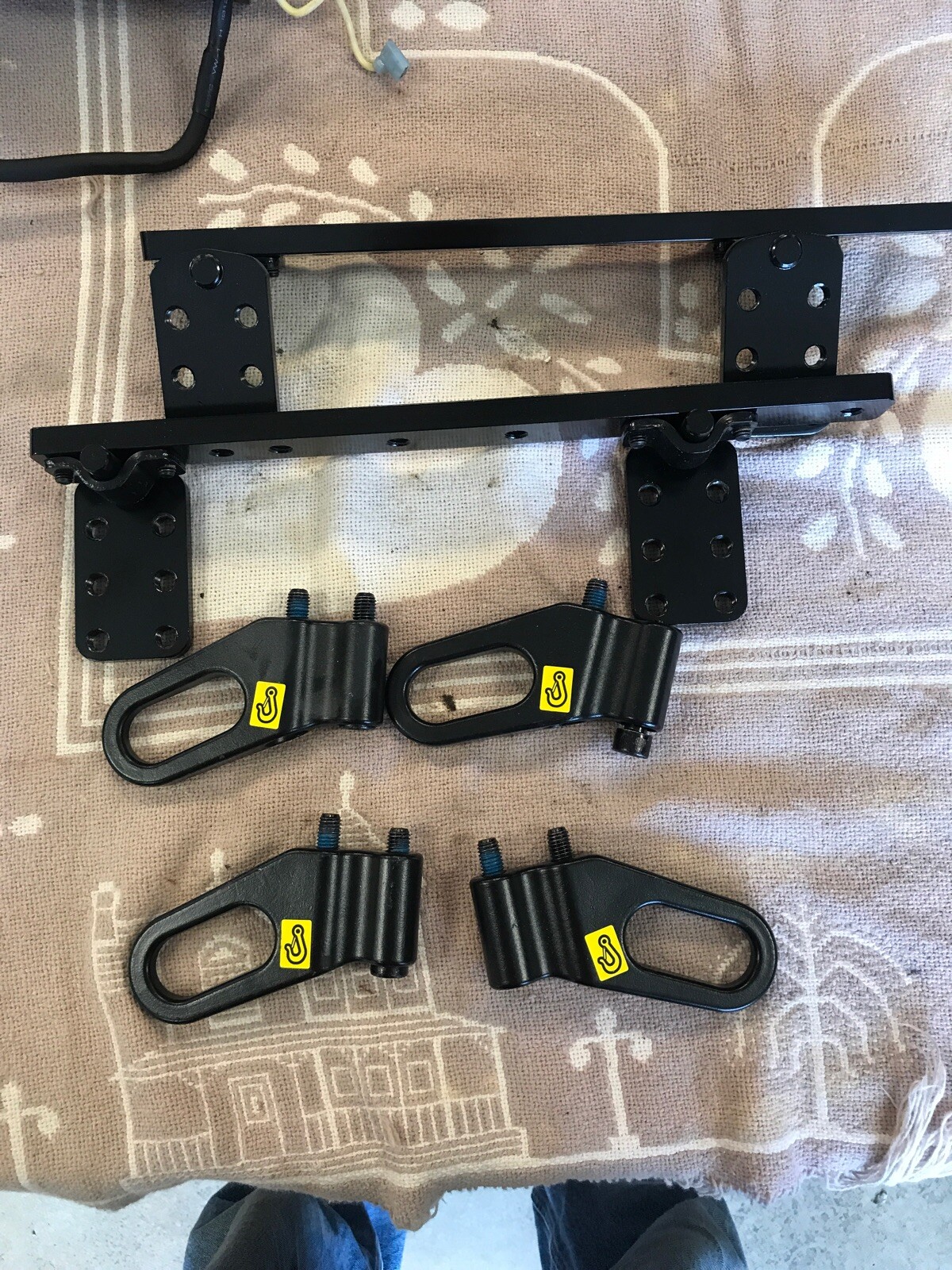 Seat Rails with Tie Downs for Quantum Q6 Edge Power Wheelchairs **L@@K WoW* Nice