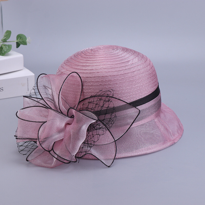 Womens Bridal Organza Tea Party Hats Kentucky Derby Church Hat Dress Fascinator