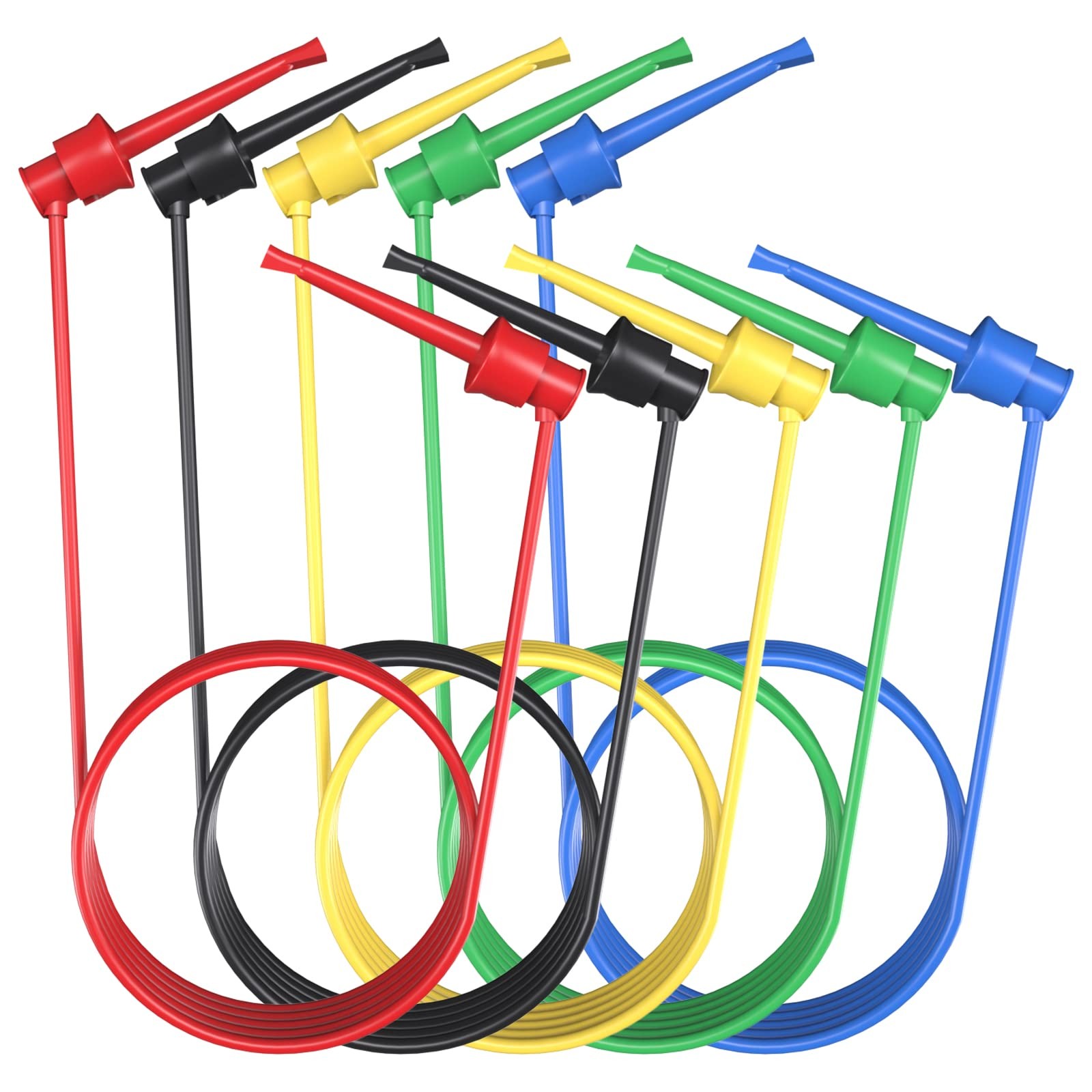Goupchn Test Hook Clips Silicone Test Leads 5PCS Five Colors