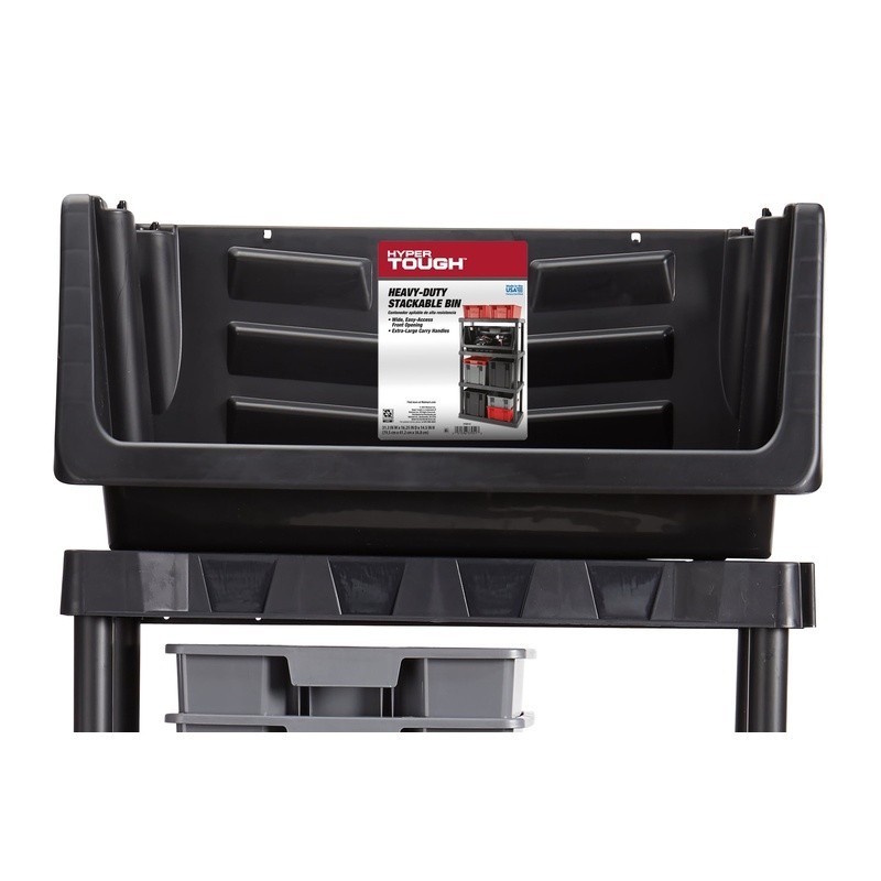Heavy Duty Stackable Storage Bins Large Handles Rust Water Proof 100lb Limit New