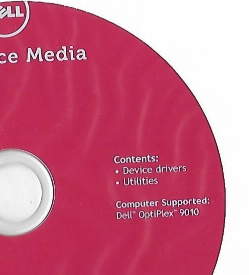 Dell 2012 Resource Media OptiPlex "9010 Drivers & Utilities Software