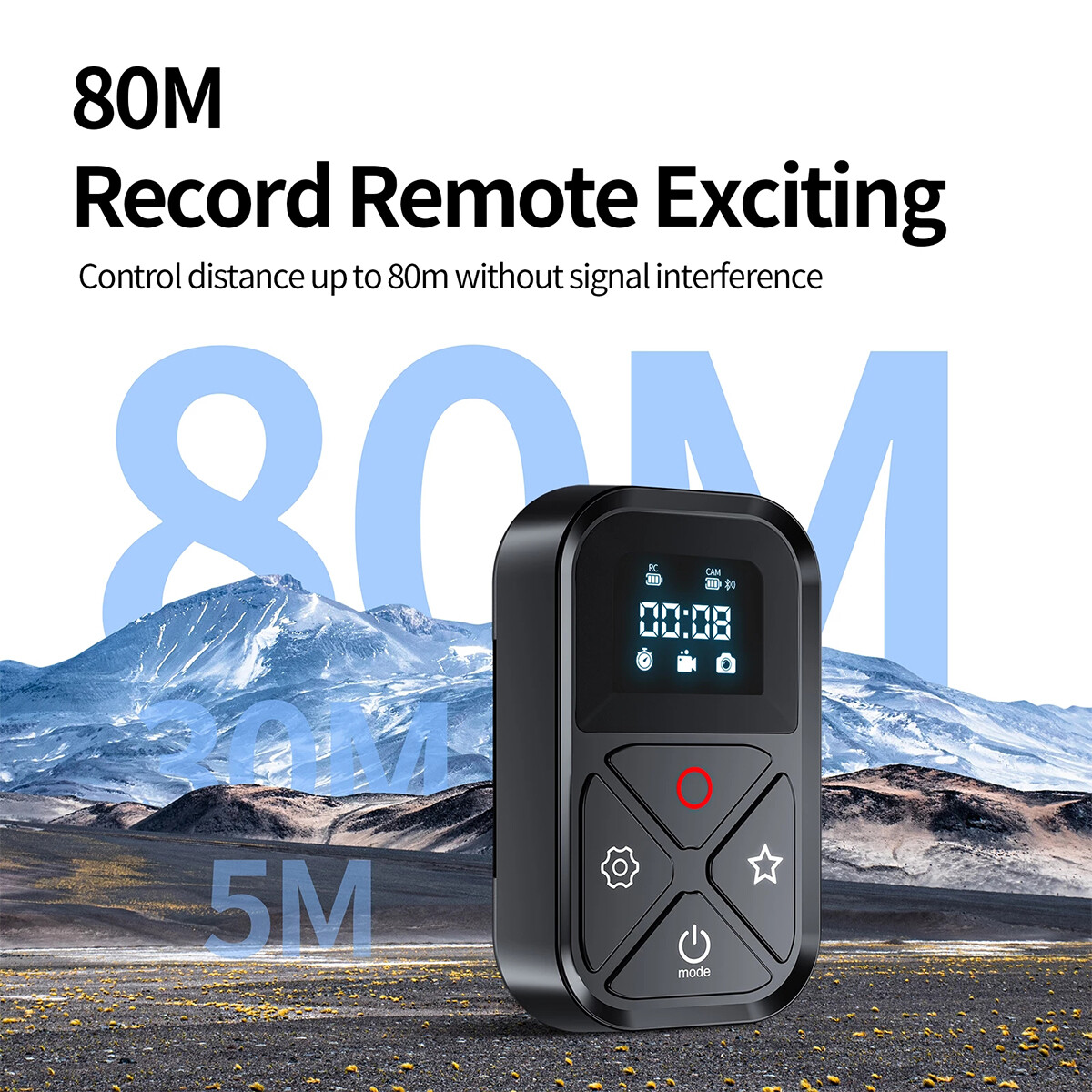 80M Smart Wireless Remote Control Camera Controller for GoPro 12/11/10/9/8/MAX~