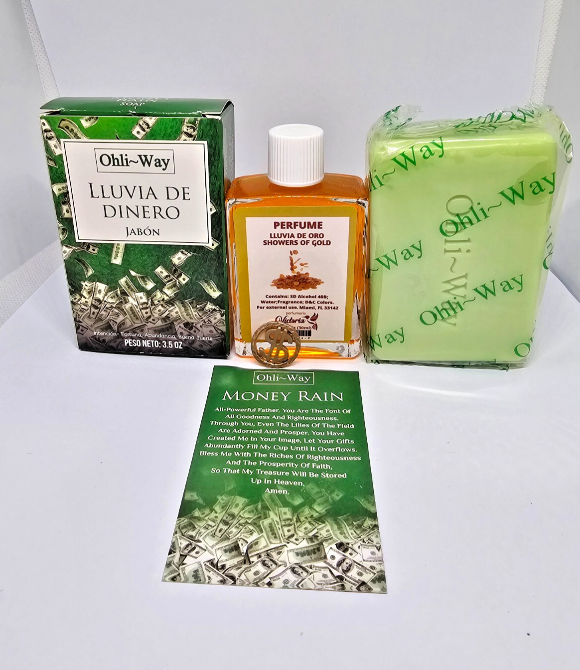 LLUVIA DE DINERO JABON Y PERFUME / RAIN OF MONEY ATRAE FORTUNA DINERO SUERTE