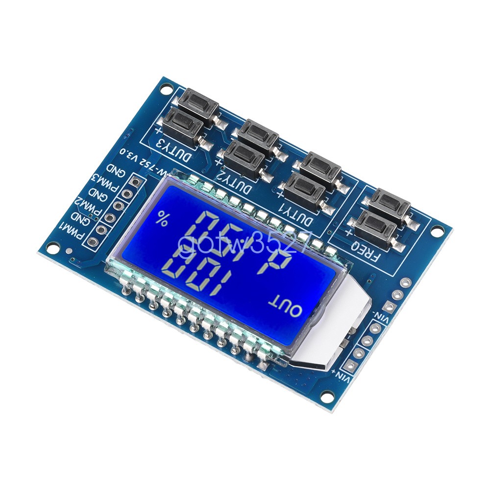 PWM Pulse Wave Frequency Duty Cycle Adjustable Module 3-Channel Signal Generator