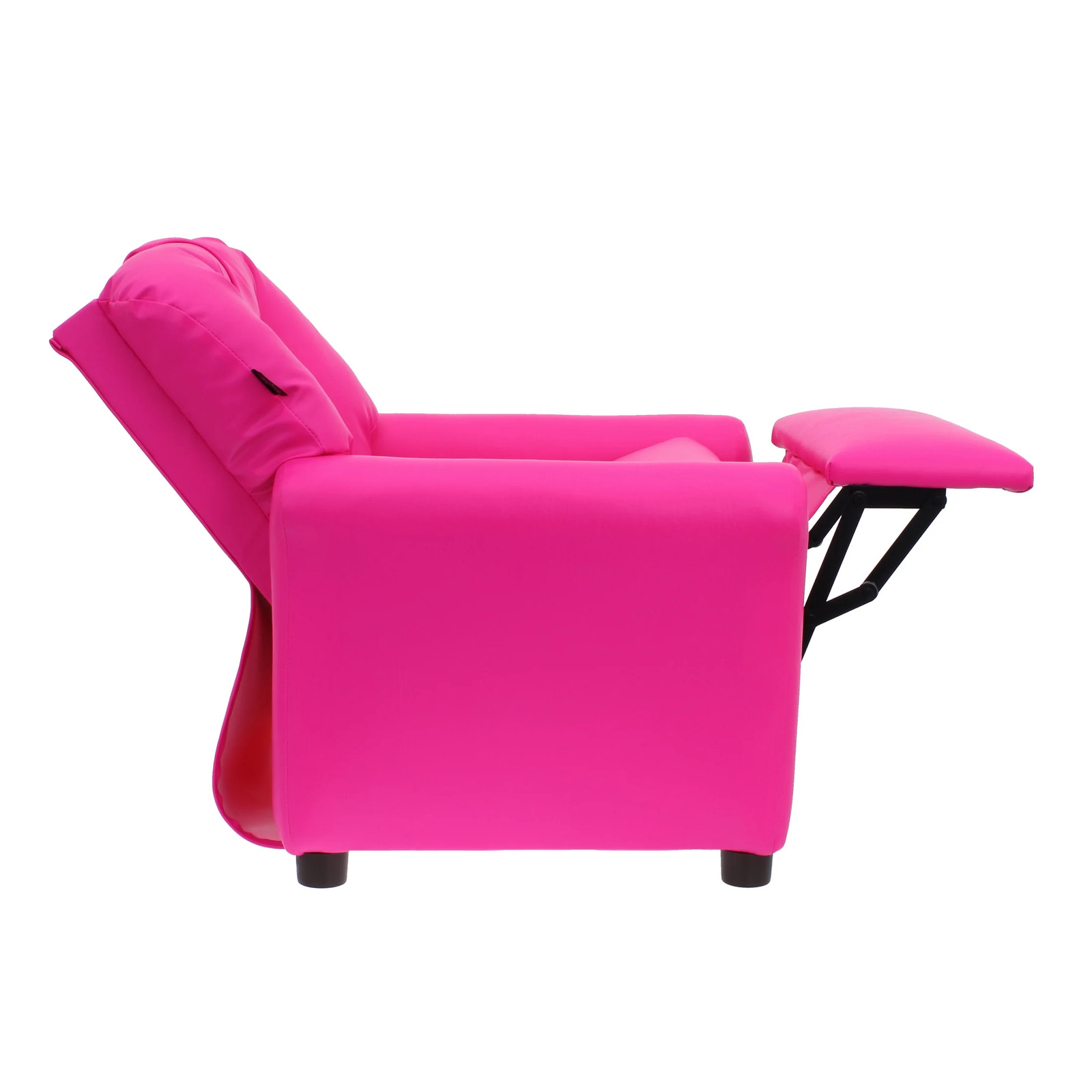 Traditional Kids Microfiber Recliner Chair Reading Book Seat Faux Leather Pink