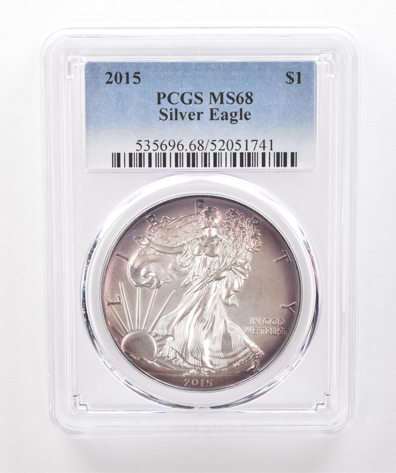 2015 American Silver Eagle MS68 PCGS Beautiful Tone *2008