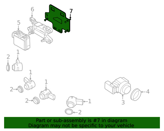 Genuine BMW Radar Sensor Bracket 66-31-7-883-164