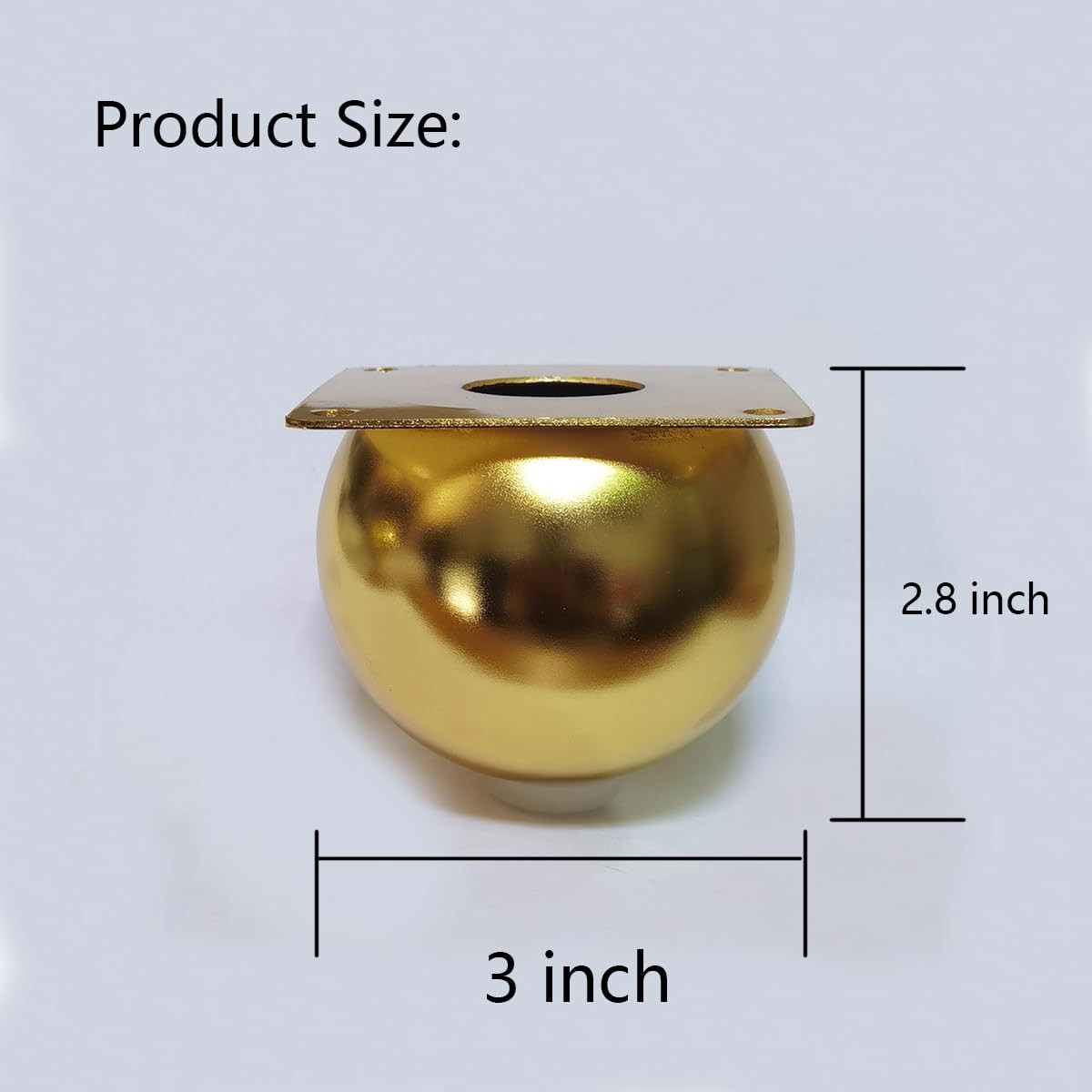 Golden Furniture Legs 3 Inch Heavy Duty Metal Round Ball Shape Sofa/Table Leg...