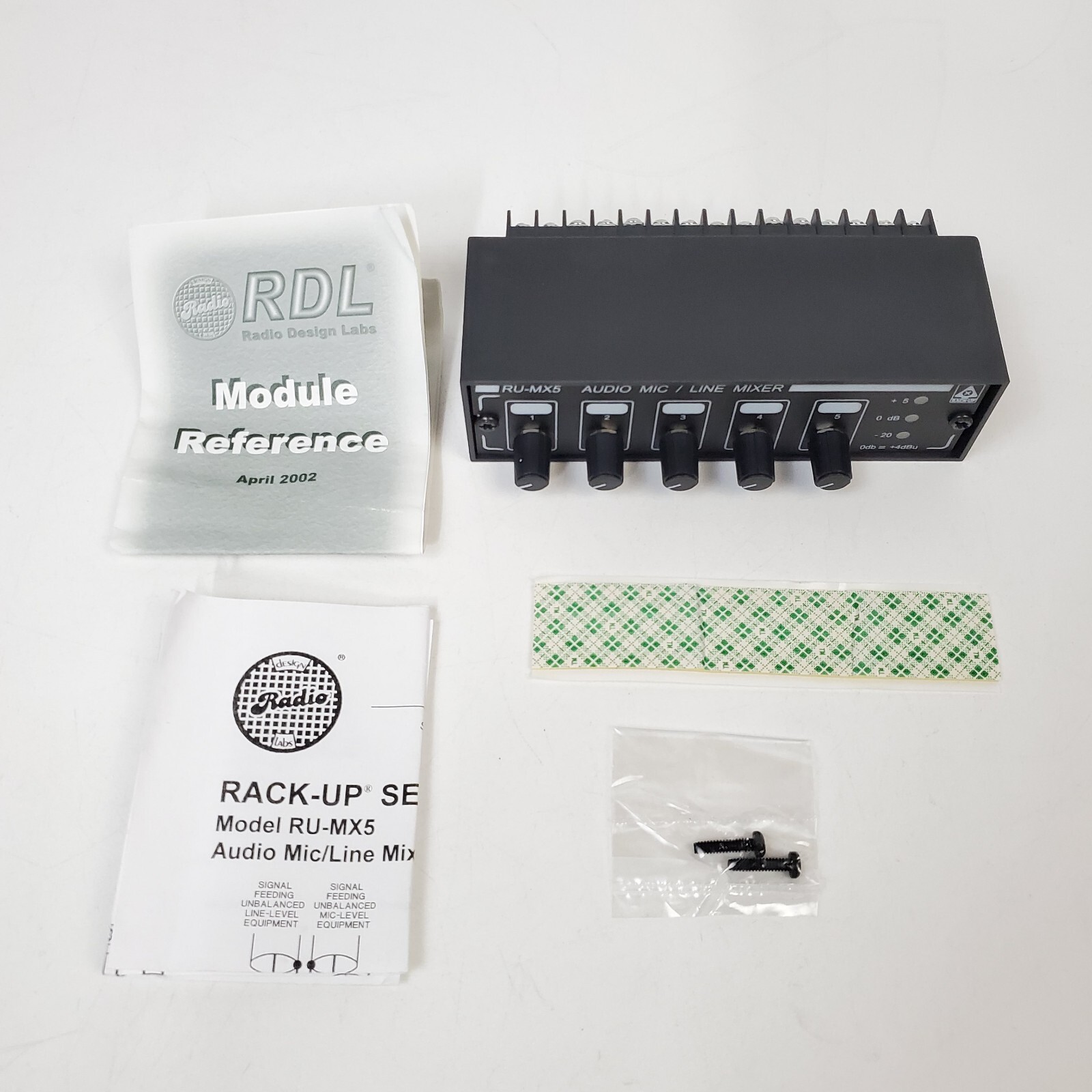 RDL Rack-UP RU-MX5 5 Input Channel Mic Line Mixer