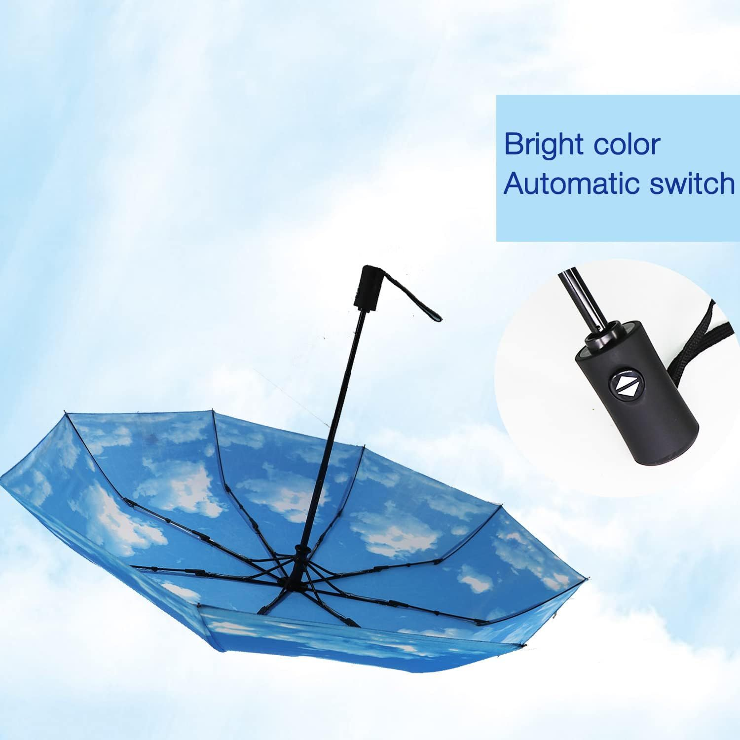 SIEPASA Windproof Travel Compact Umbrella-Automatic Umbrellas for Sky