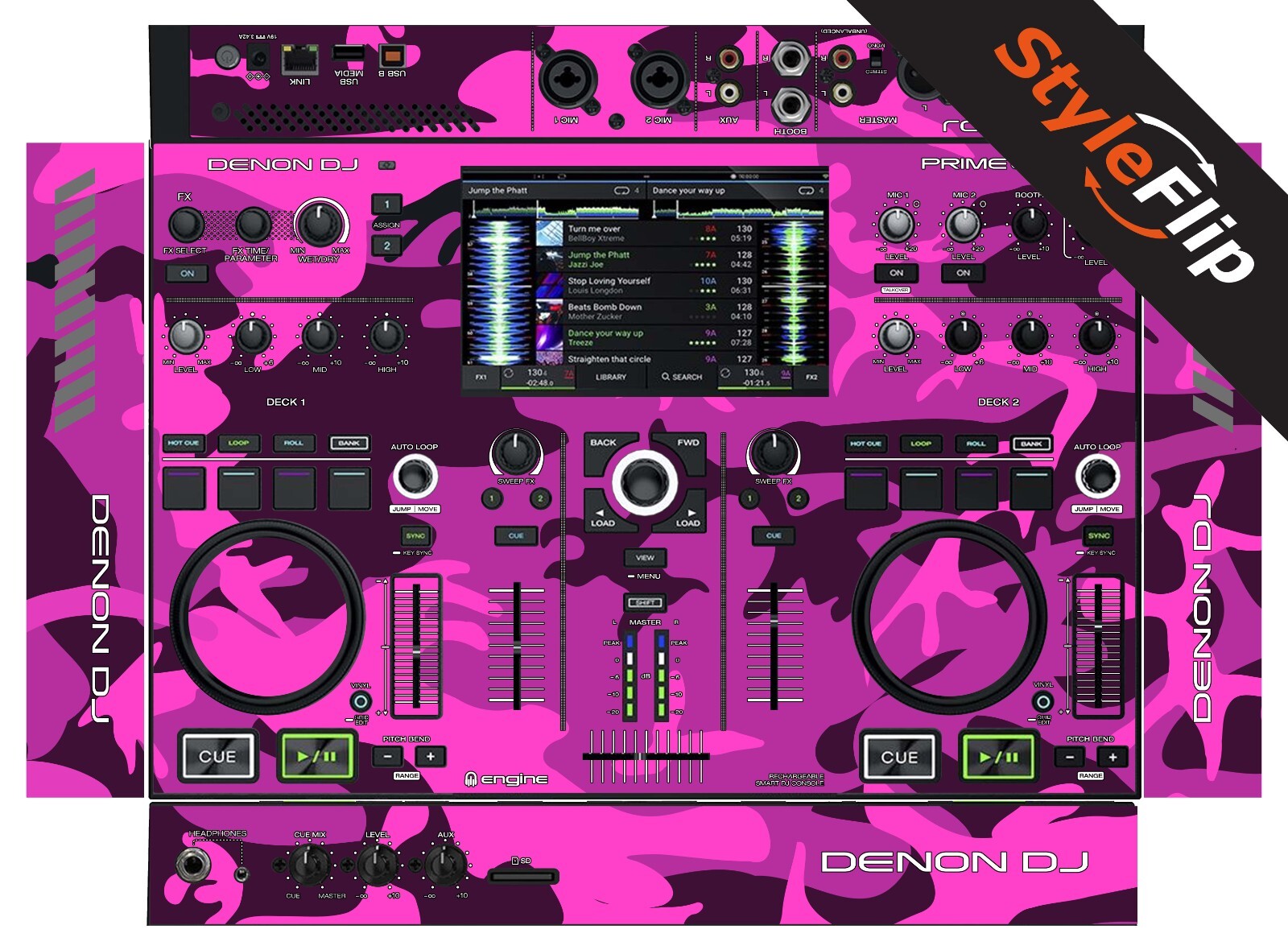 Denon Prime Go Skin | Camo Pink | Protective Decal | StyleFlip Skins