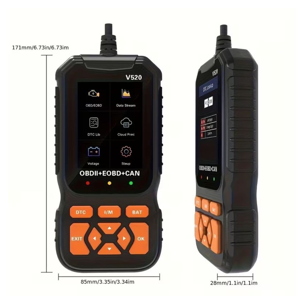 Professional V520 OBD2 Car Scanner, Check Engine, Read Erase Fault Code Tool