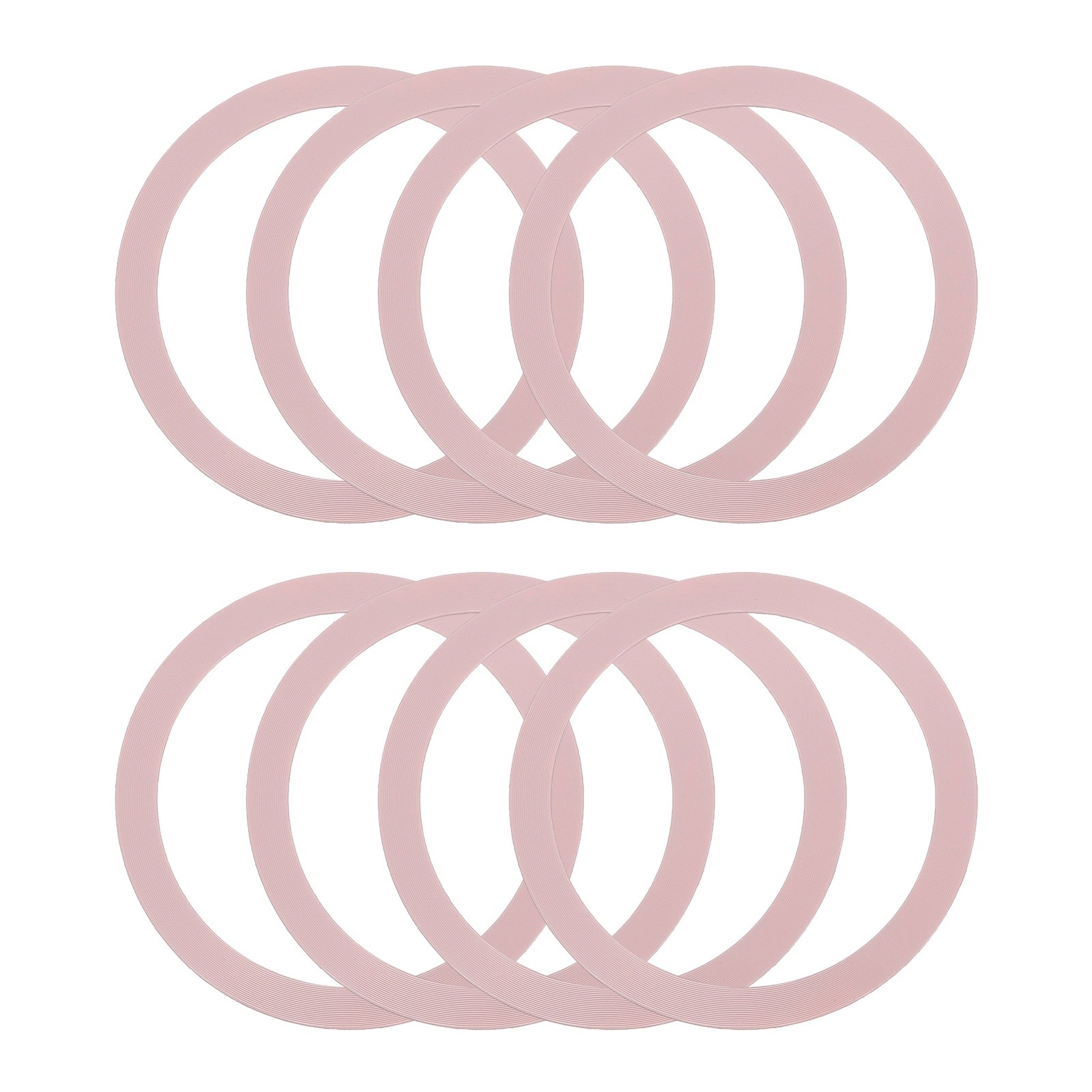 8Pcs Magnetic Adapter Ring, Magnetic Wireless Charger Conversion Kit, Rose Gold
