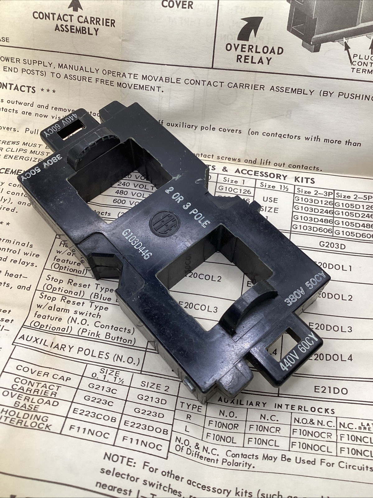 ITE G103D446 Operating Coil G10 Size 2 NEW