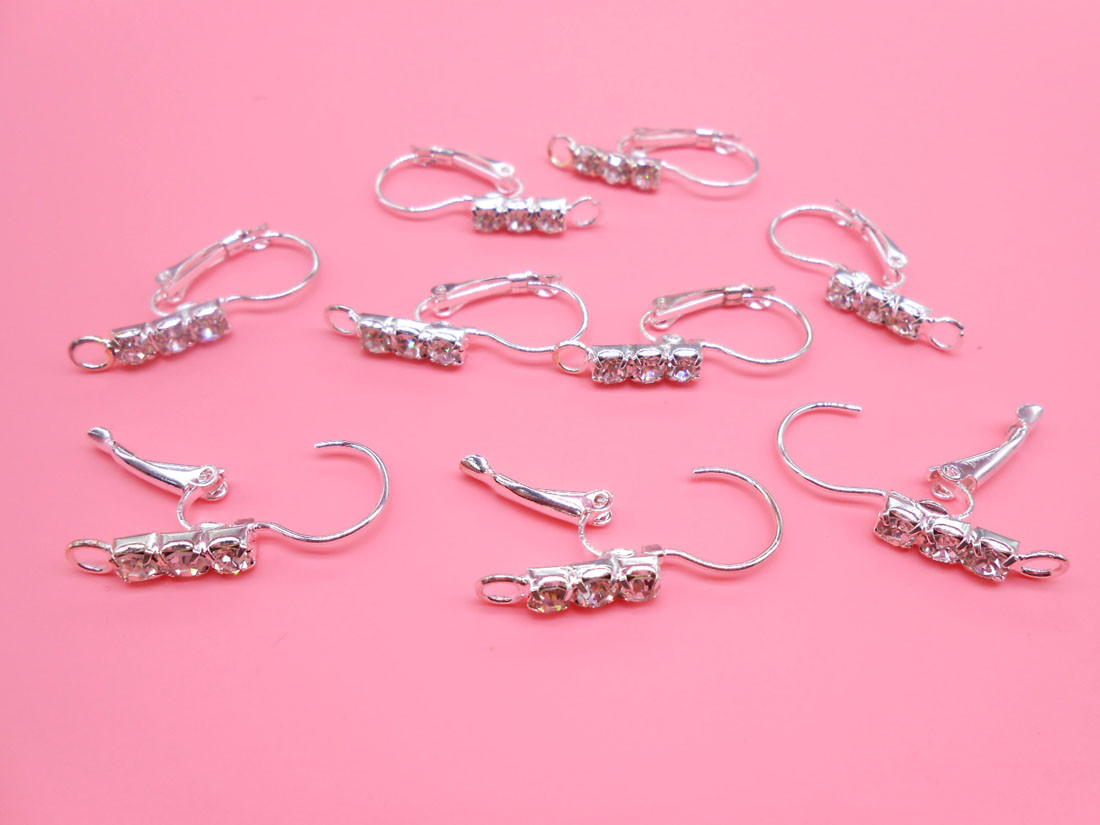 Wholesale 100PCS DIY Lever Back Earring Findings Silver French ear clip Ear Wire