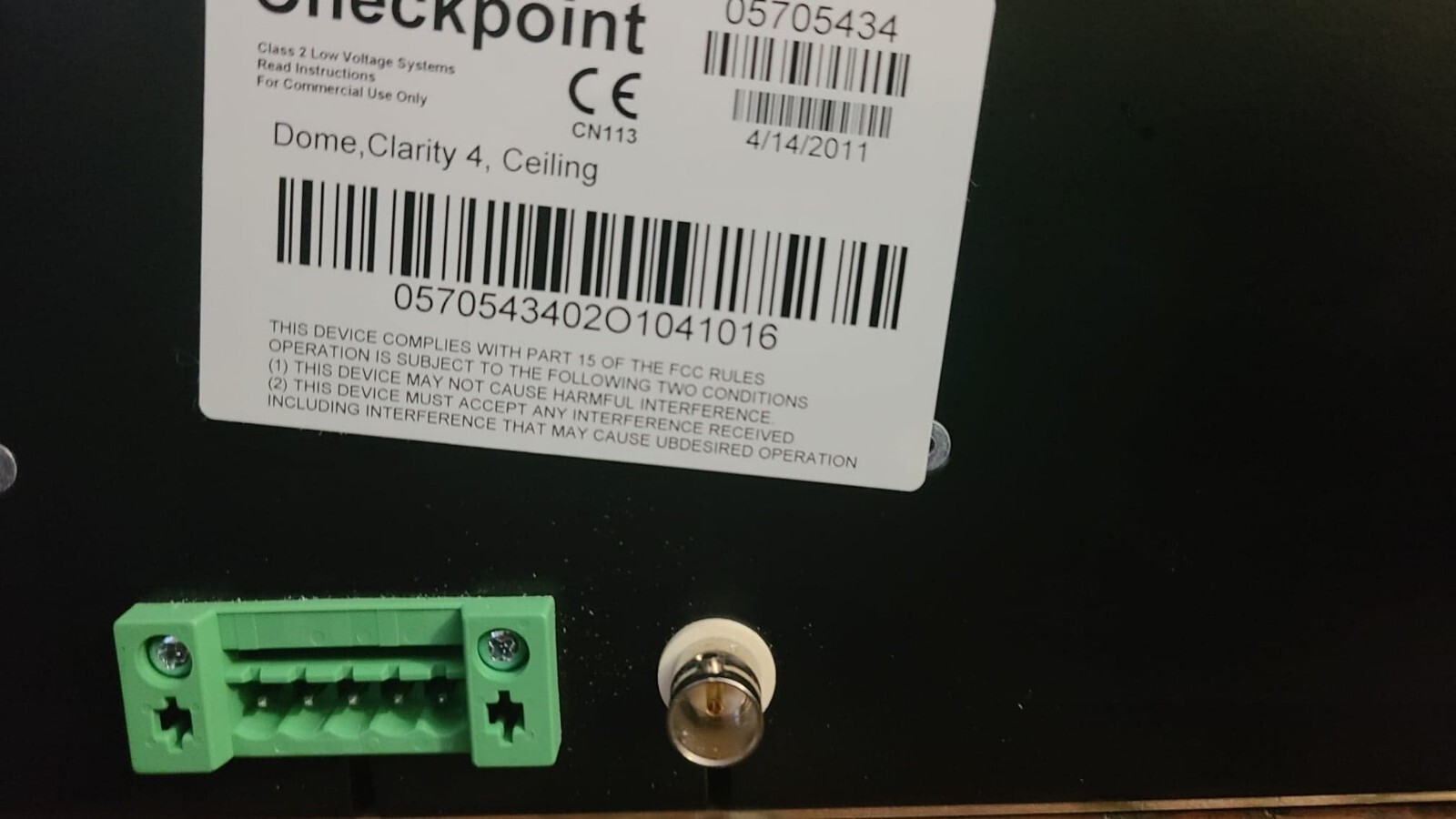 Checkpoint Dome Clarity 4 security ptz camera