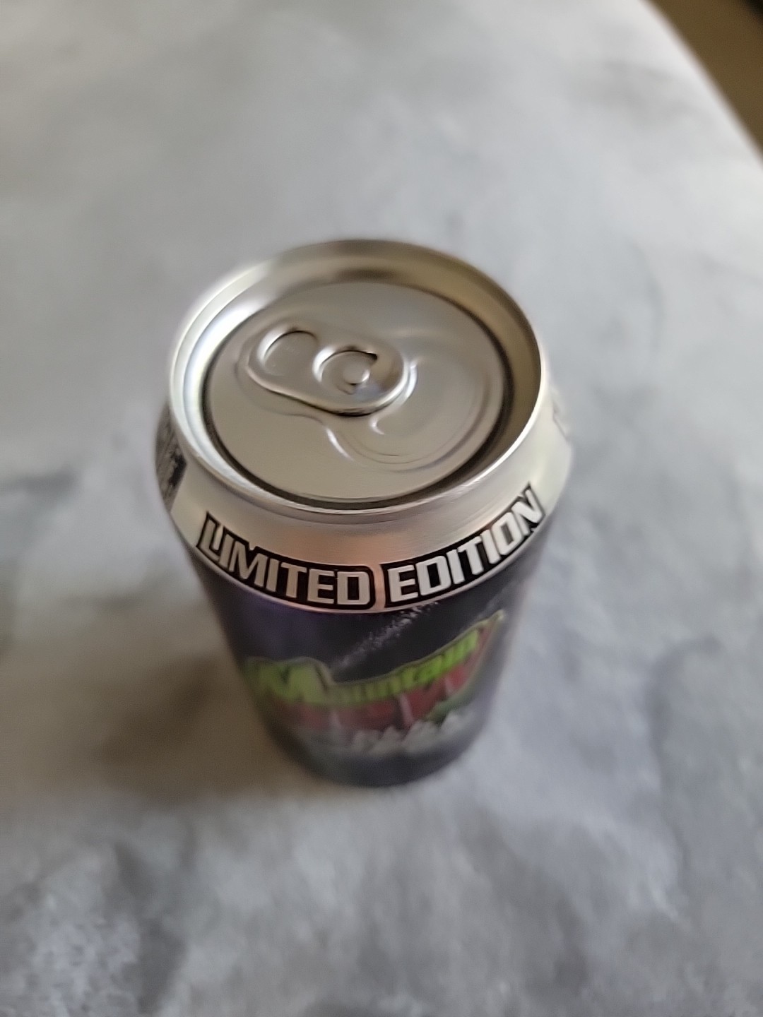 Mountain Dew Pitch Black Can - Limited Edition - Pop-top Unopened empty can