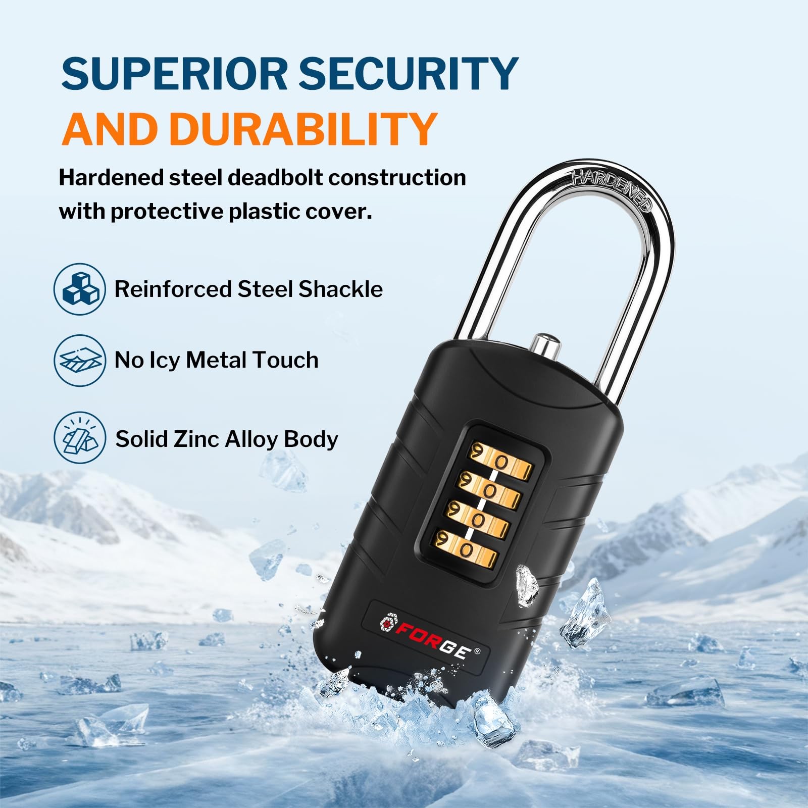 Forge 4-Digit Combination Padlock Backup Keys Recover Forgotten Code Waterproof