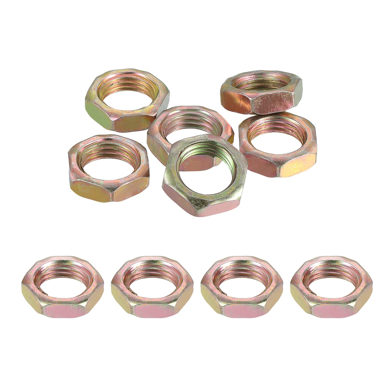 10Pcs M14x1.5x7mm Steel Hex Nuts Nuts Fasteners 19mm Width Color Zinc