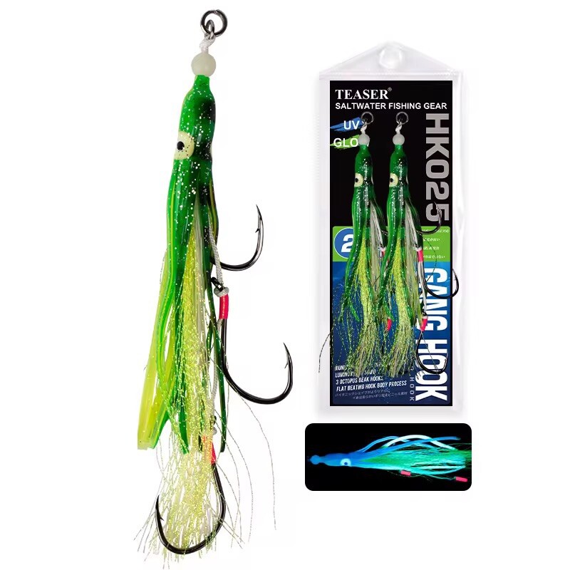 Hybrid Octo Jig Replacement Gang Hooks Slow Jigging 2 Sets 6/0 Hooks