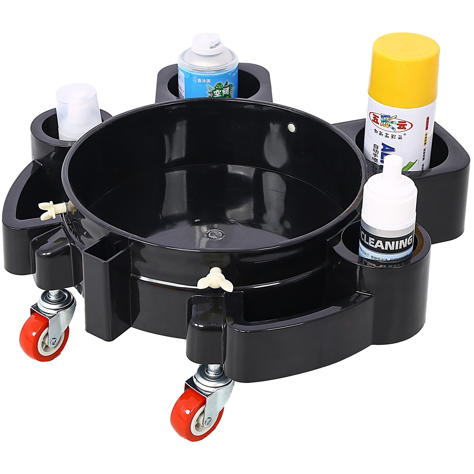 Bucket Dolly 5 Gallon Rolling Bucket Dolly with 5 Swivel Casters Car Wash