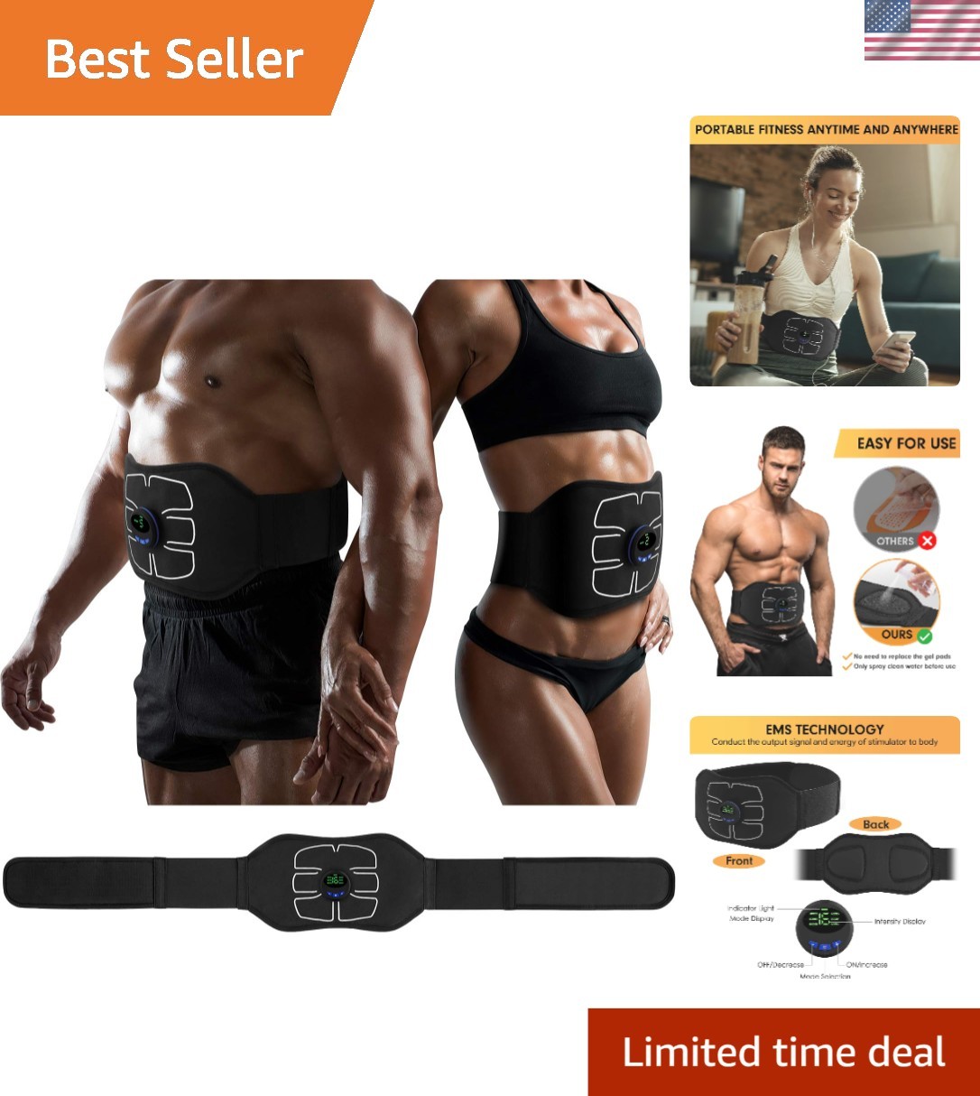 Lightweight Ab Machine - Sculpt Your Abs with 6 Training Modes at Home