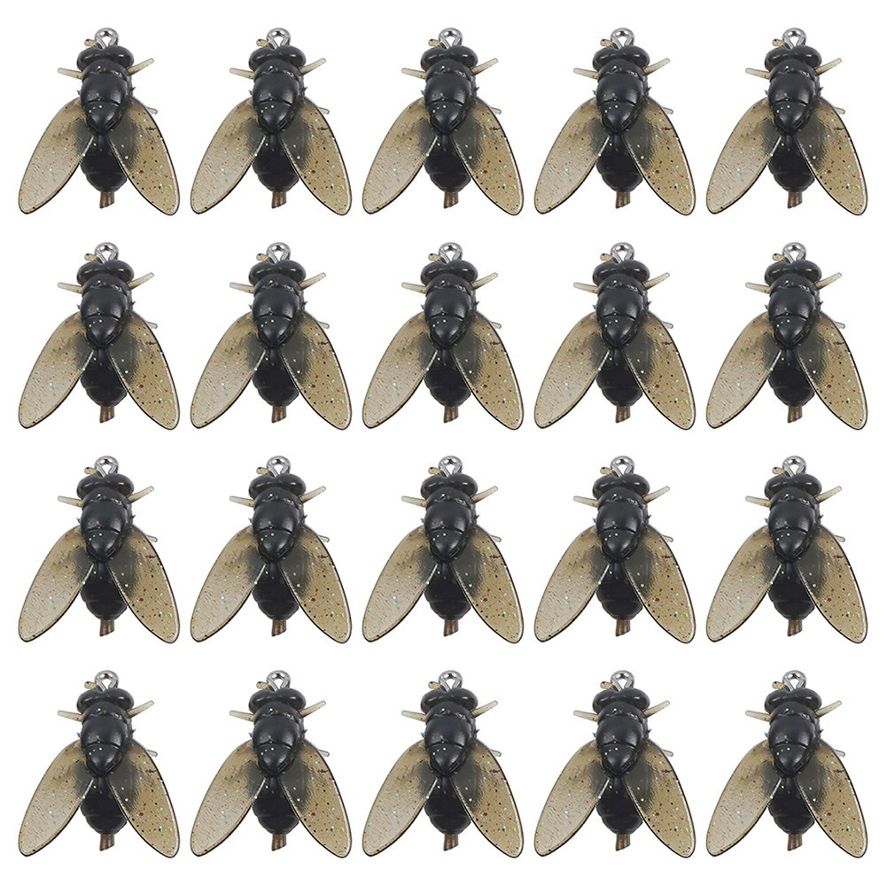 20pcs Realistic Housefly Fishing Lures Fly Fishing Lure Fly For Carp New