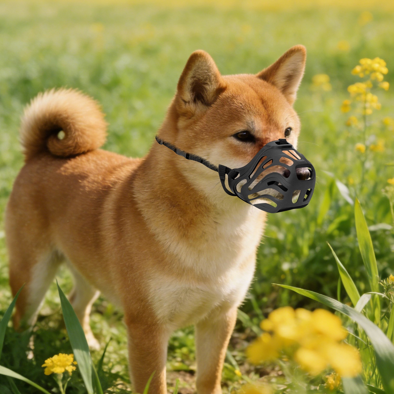 Dog Muzzle, Soft Breathable Dog Muzzle, Dog Muzzle Preventing Chewing and Biting