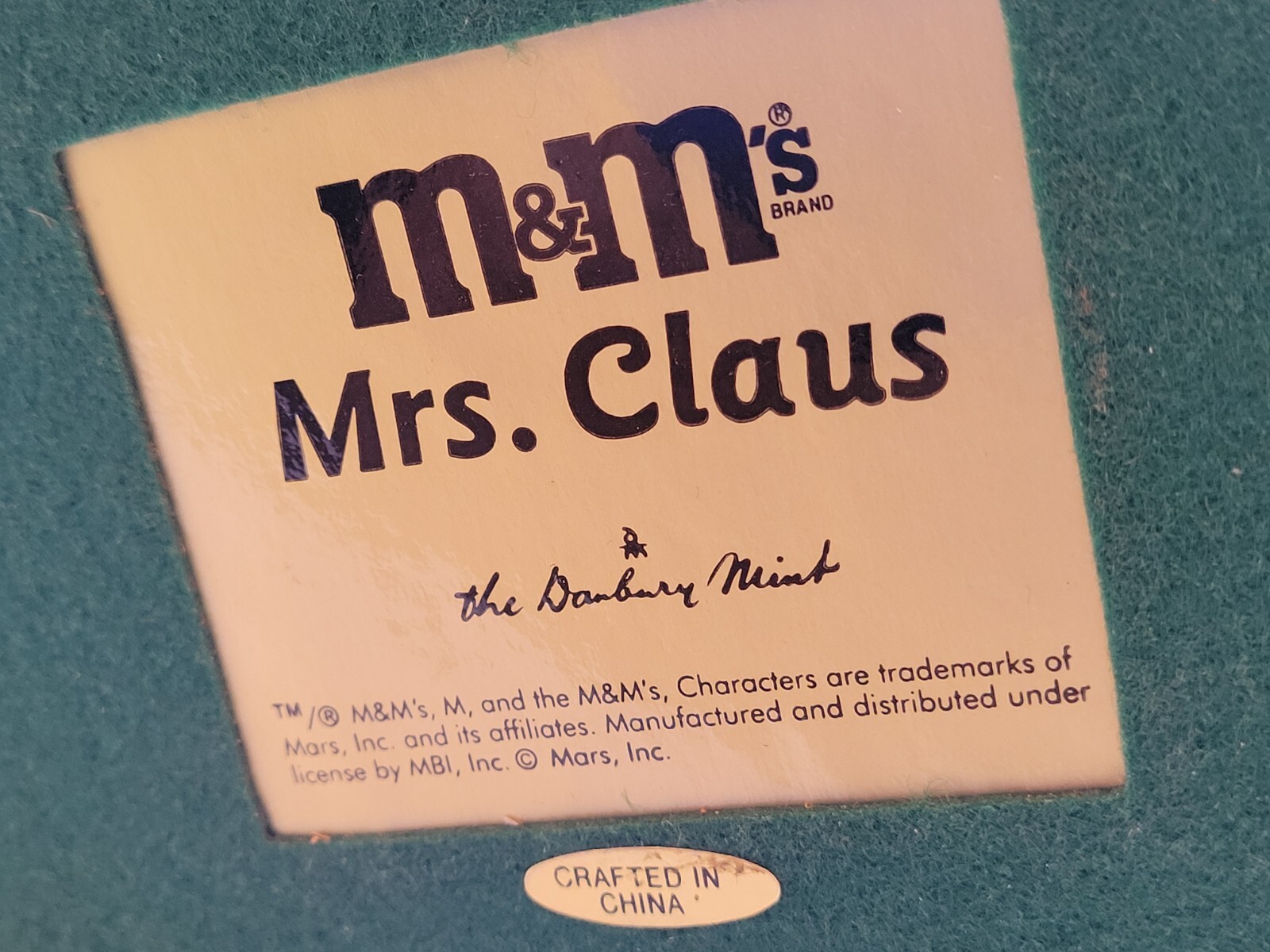Danbury Mint M&M's Mrs. Claus