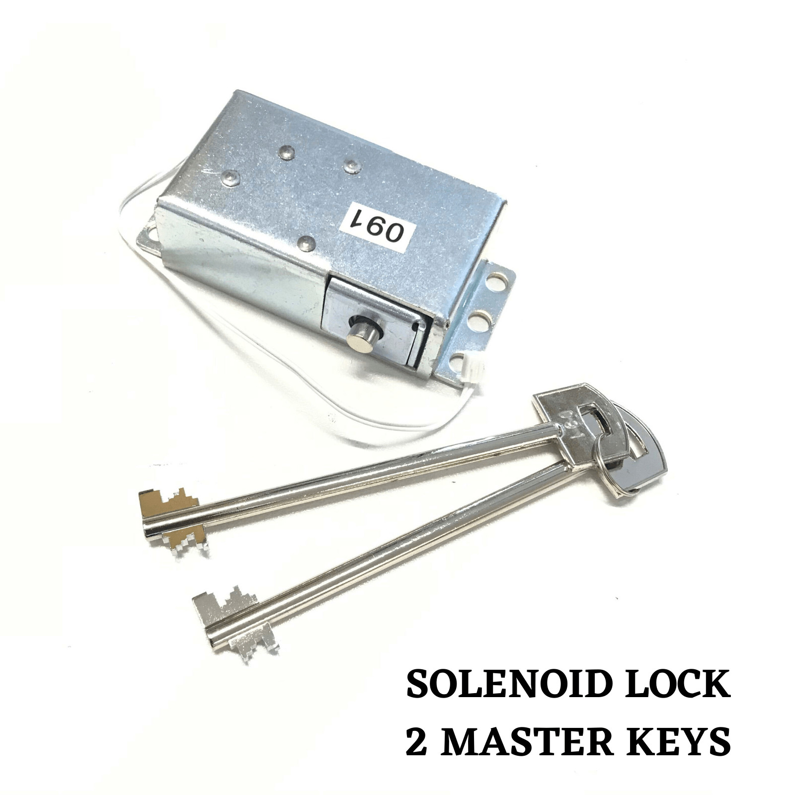 Gun Safe Lock Replacement Chrome Keypad Solenoid Safe Lock 2 Keys OPEN BOX