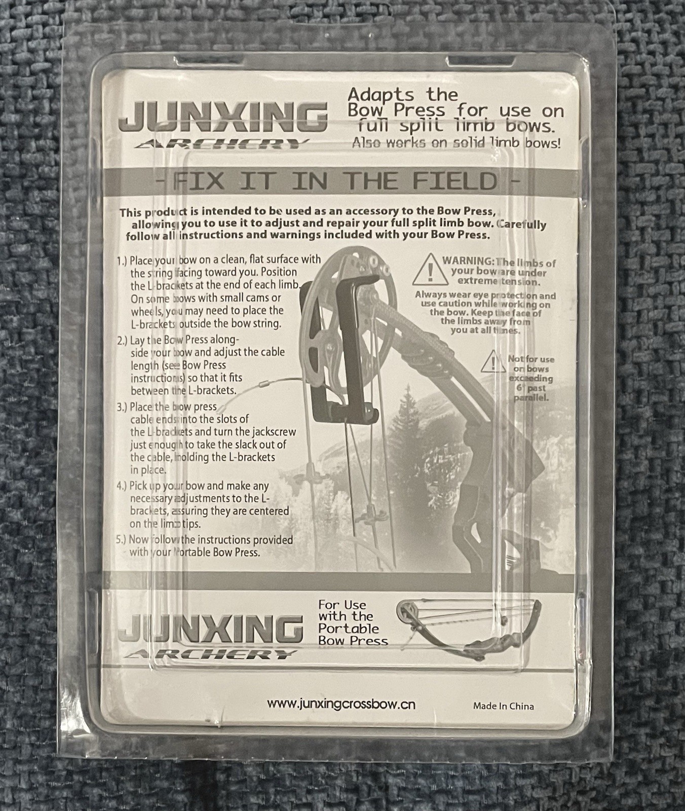 JUNXING Archery Portable Bow Press Split Limb L Brackets
