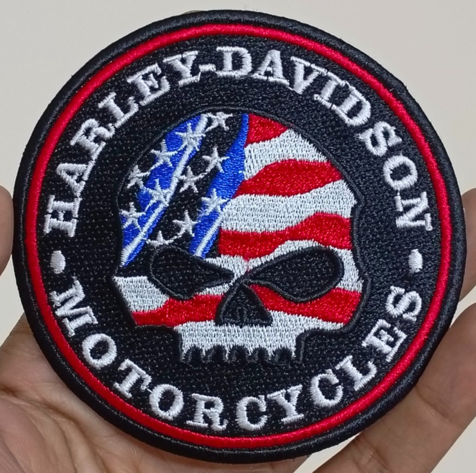 Harley Motorcycles Iron On Patch - Sew Patch - Embroidered Patch