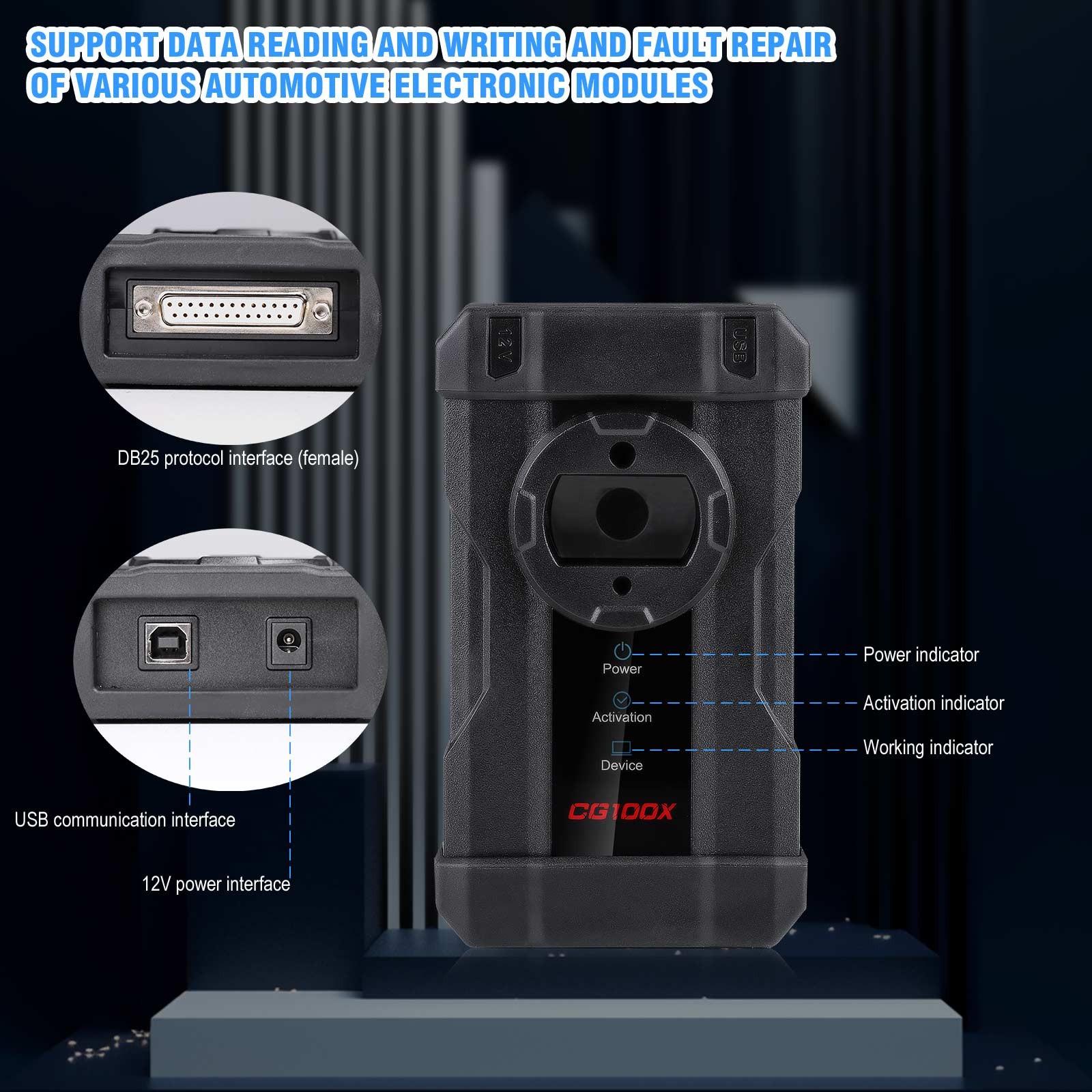 CGDI CG100X New Generation Programmer for Reset Mile-age and Chip Reading US
