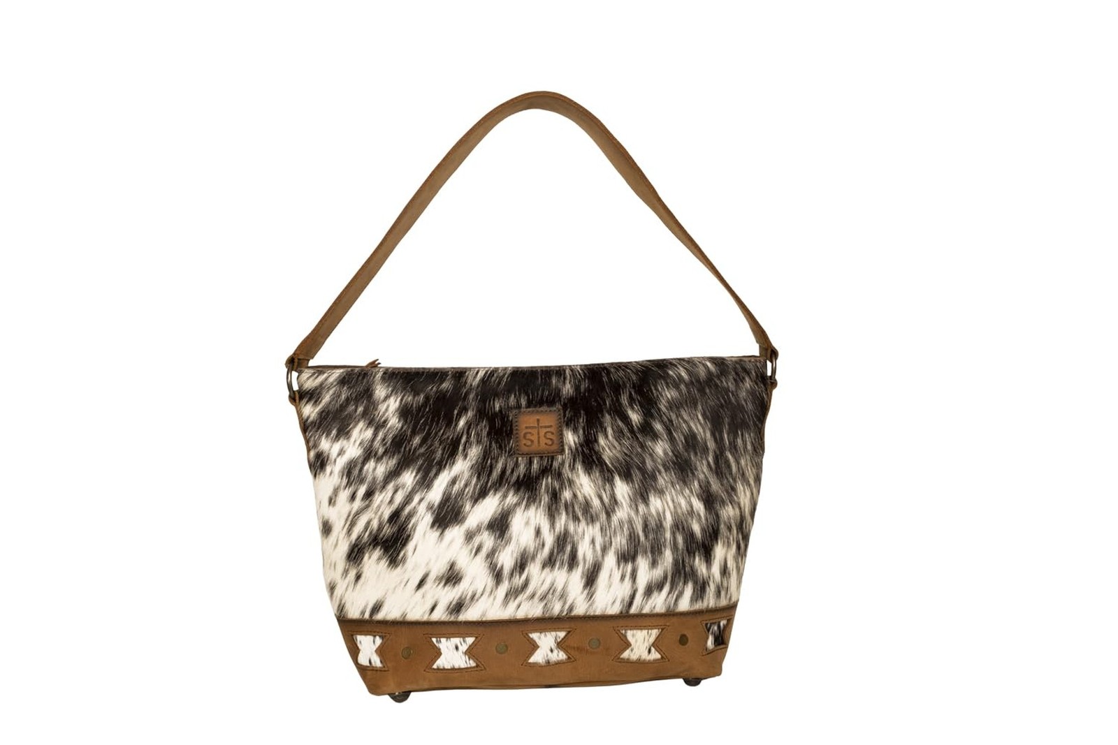 STS Ranchwear Womens Roswell Tully Tan Cowhide Handbag Bag US Women
