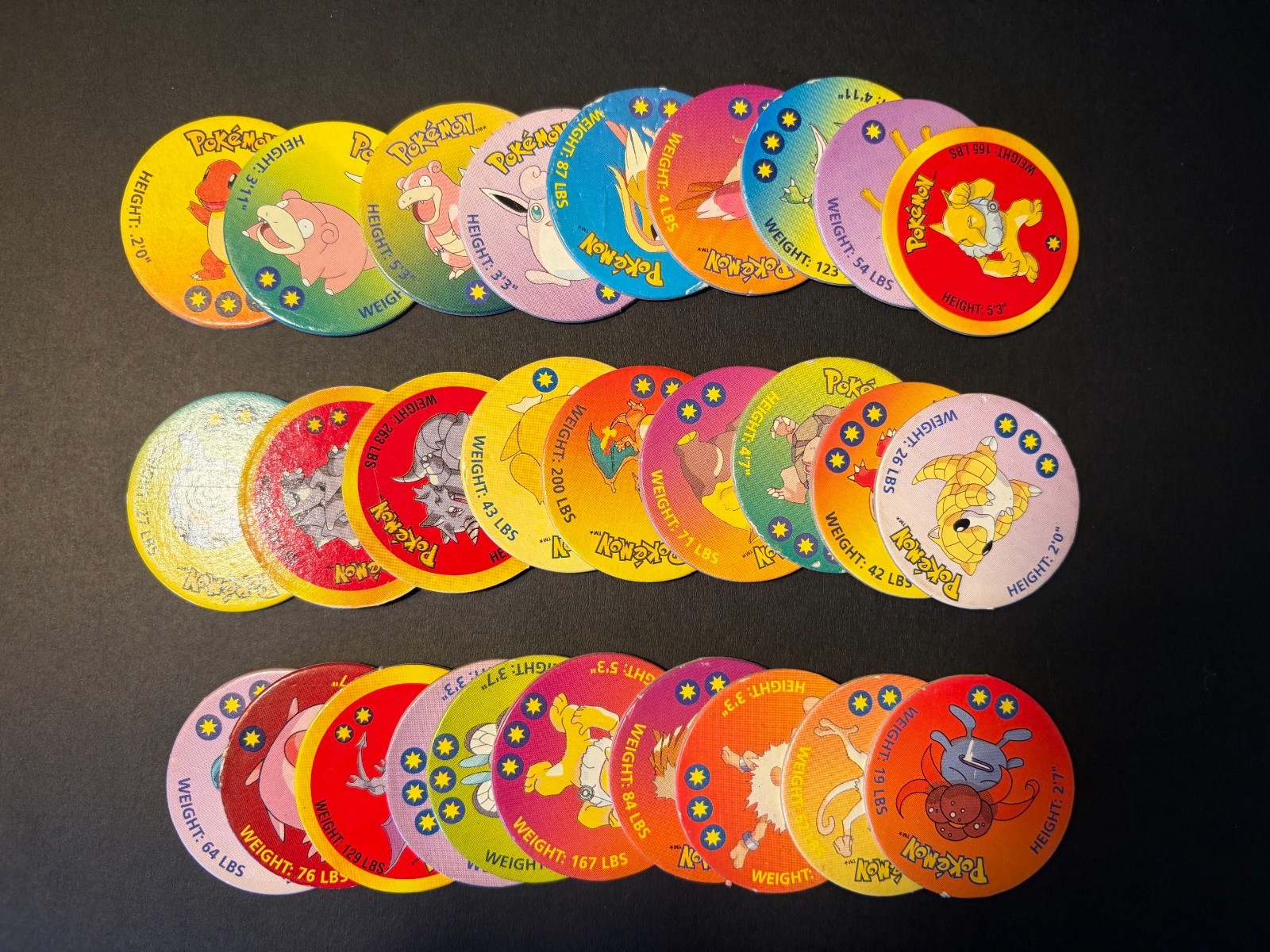 Vintage Pokémon Battle Discs / Pogs / Tokens Nintendo Tomy YOU PICK