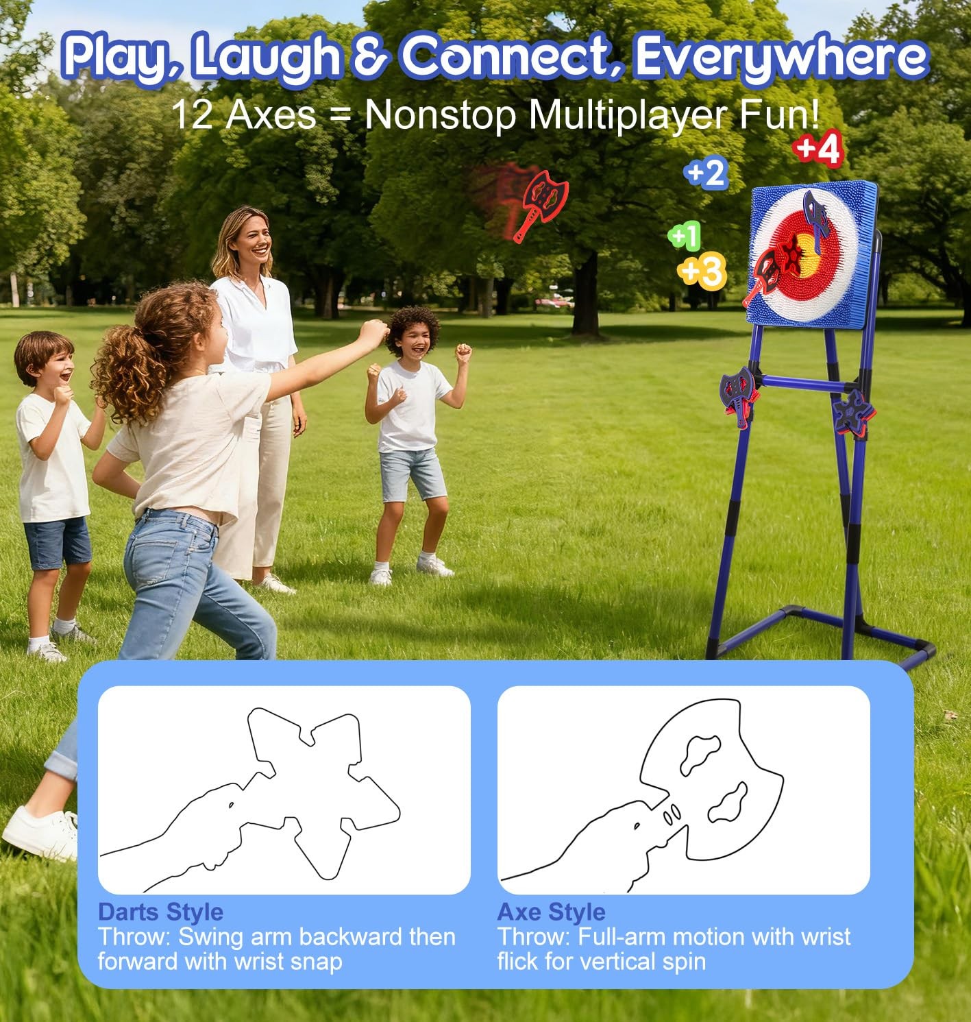 Steadyjoy Axe Throwing Game For Backyard Safe Plastic Axe Throwing Set For 6 6