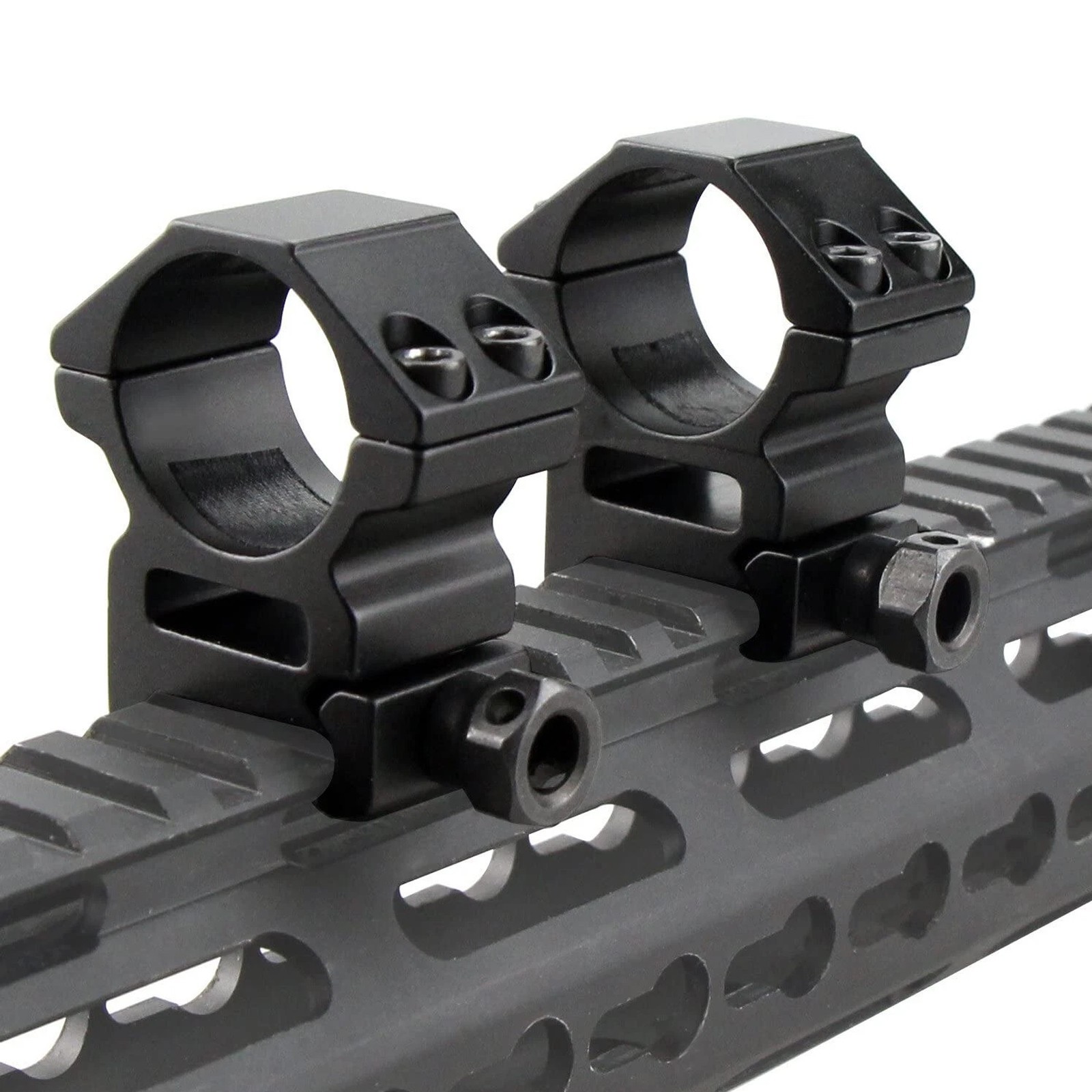 2Pcs 1'' High Profile Scope Rings for Picatinny Weaver Mount Riser Rifle Hunting