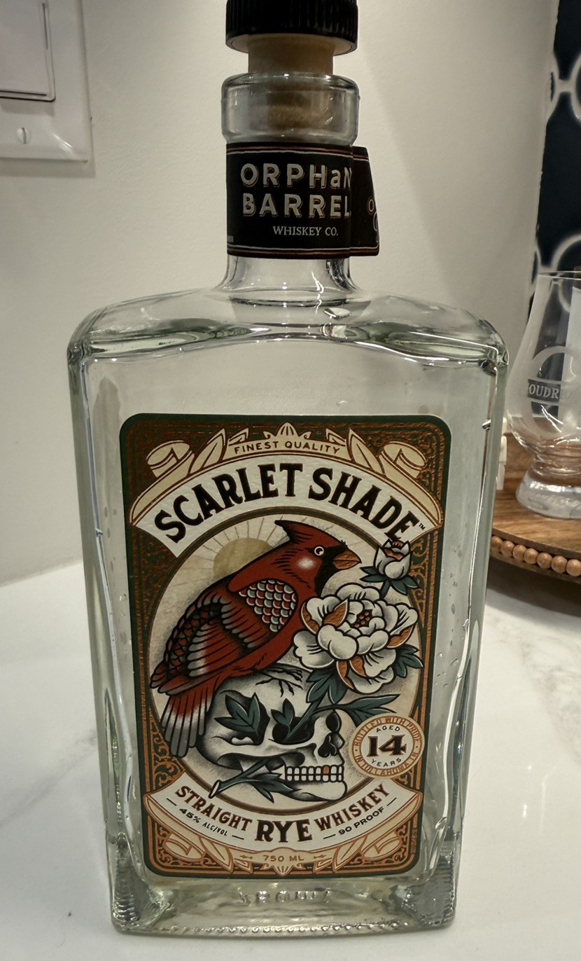 Orphan Barrel Scarlet Shade Empty Bottle AGE 14 Years